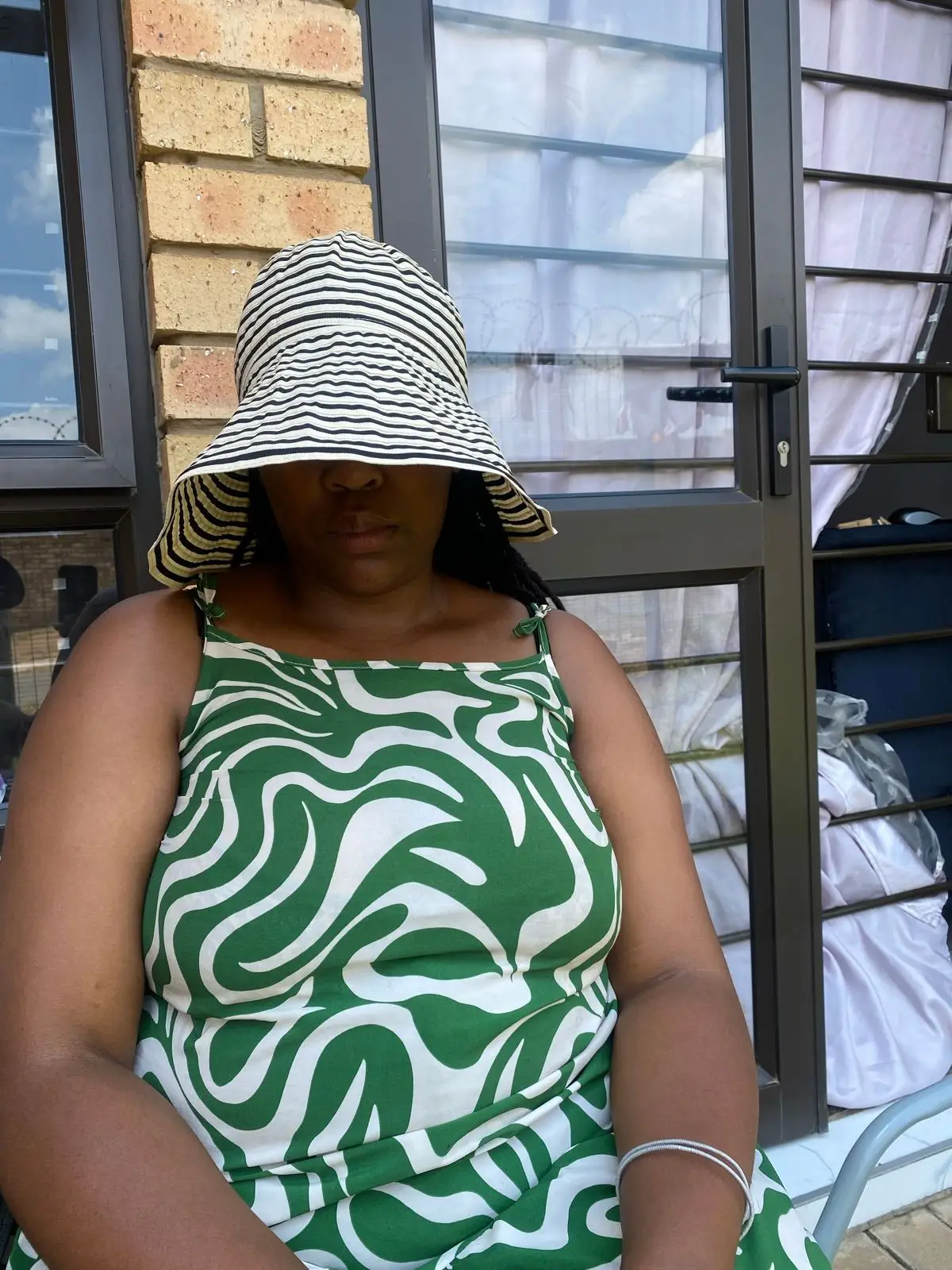 Black and White Striped Hat