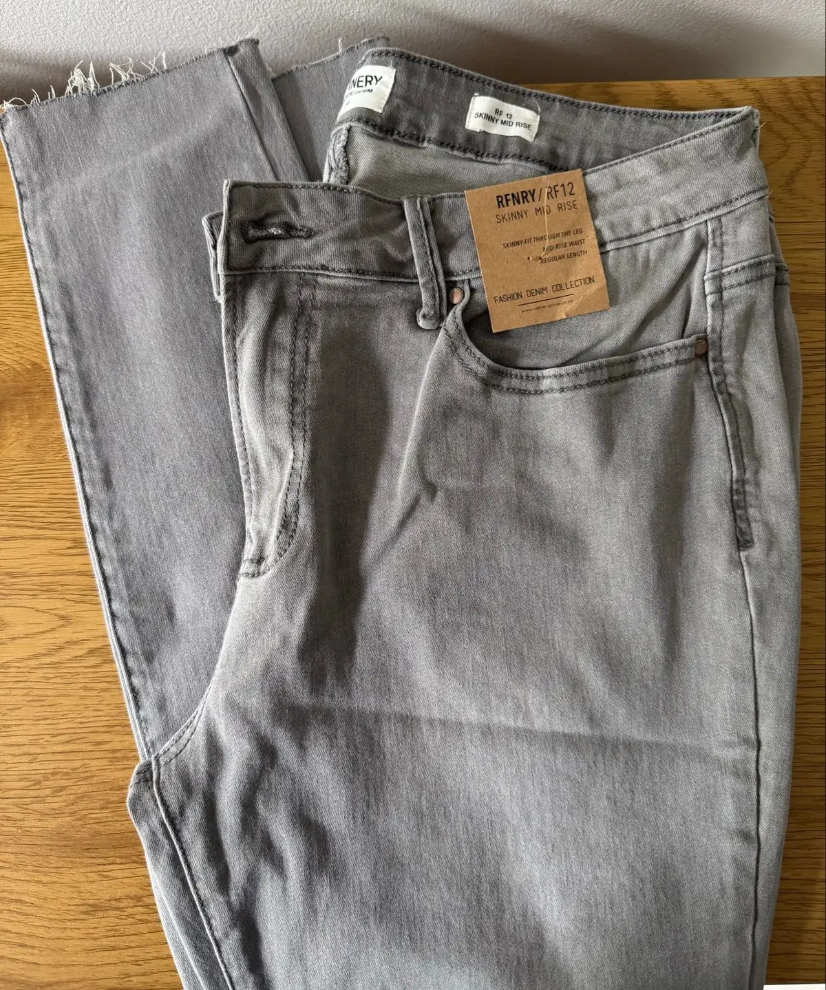 Refinery Grey Skinny Mid Rise Jeans