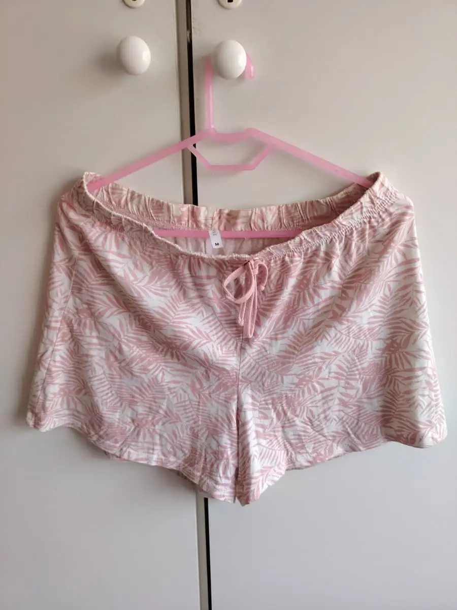 Pink Tank Top and Patterned Short Sleep Set