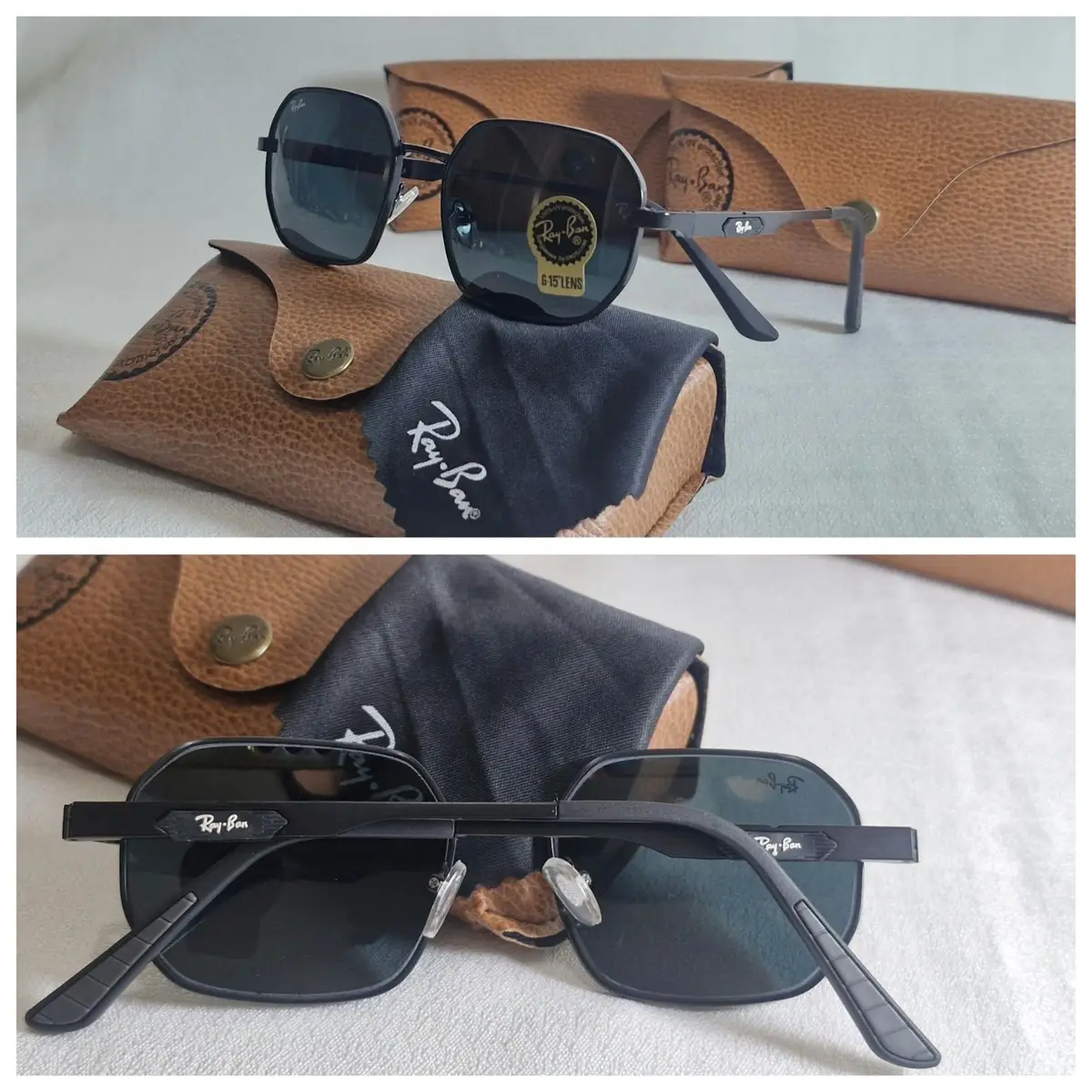 Ray Ban Ray-Ban Black Sunglasses with Case and Cloth