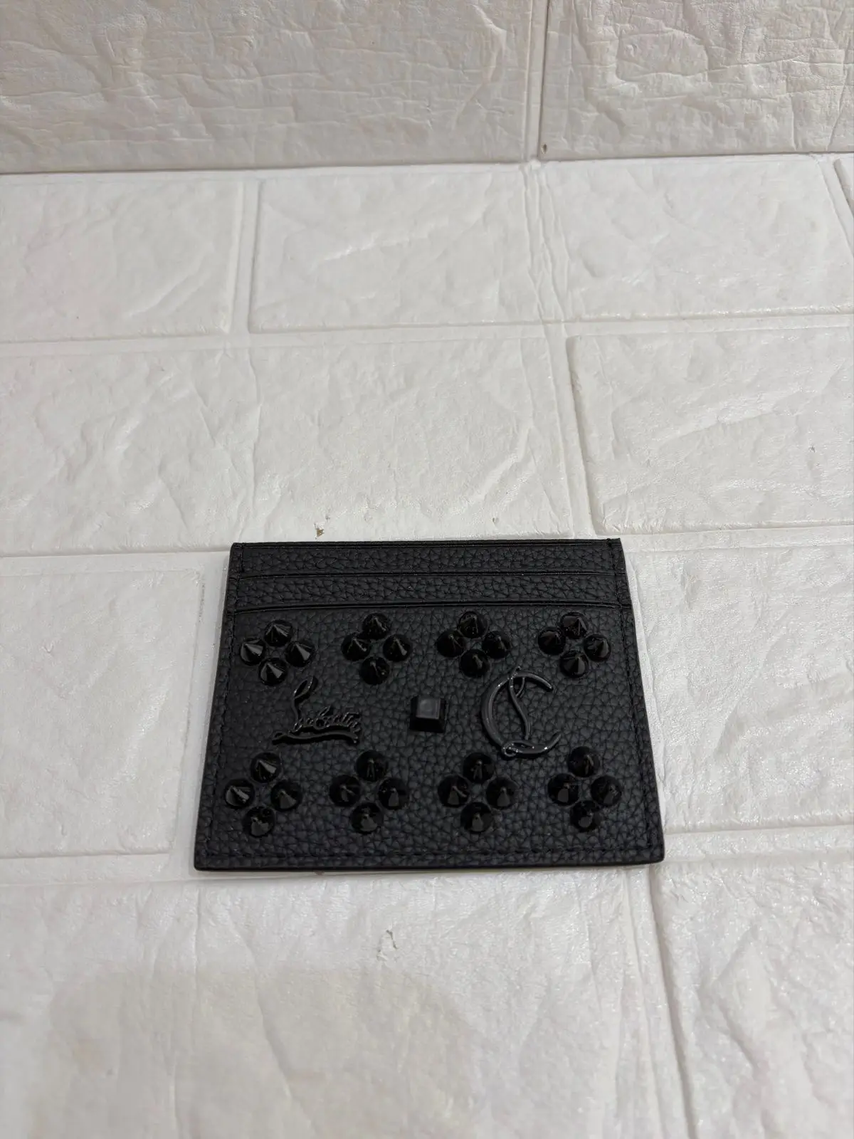Christian Louboutin Black Studded Card Holder