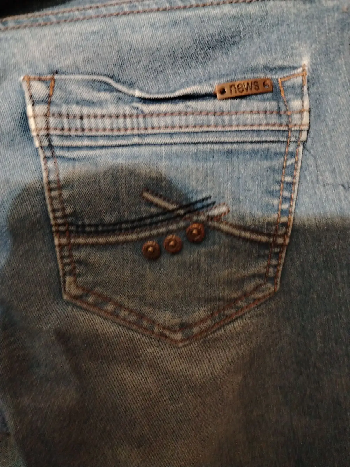 NEWS Blue Wash Bootcut Jeans