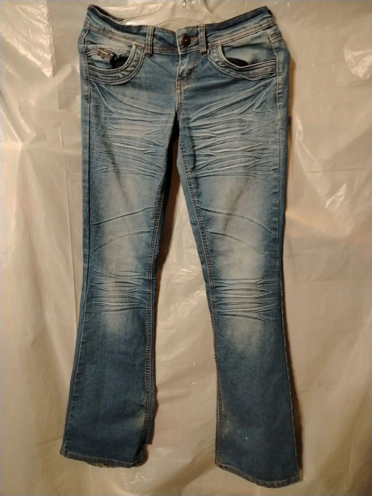 NEWS Blue Wash Bootcut Jeans