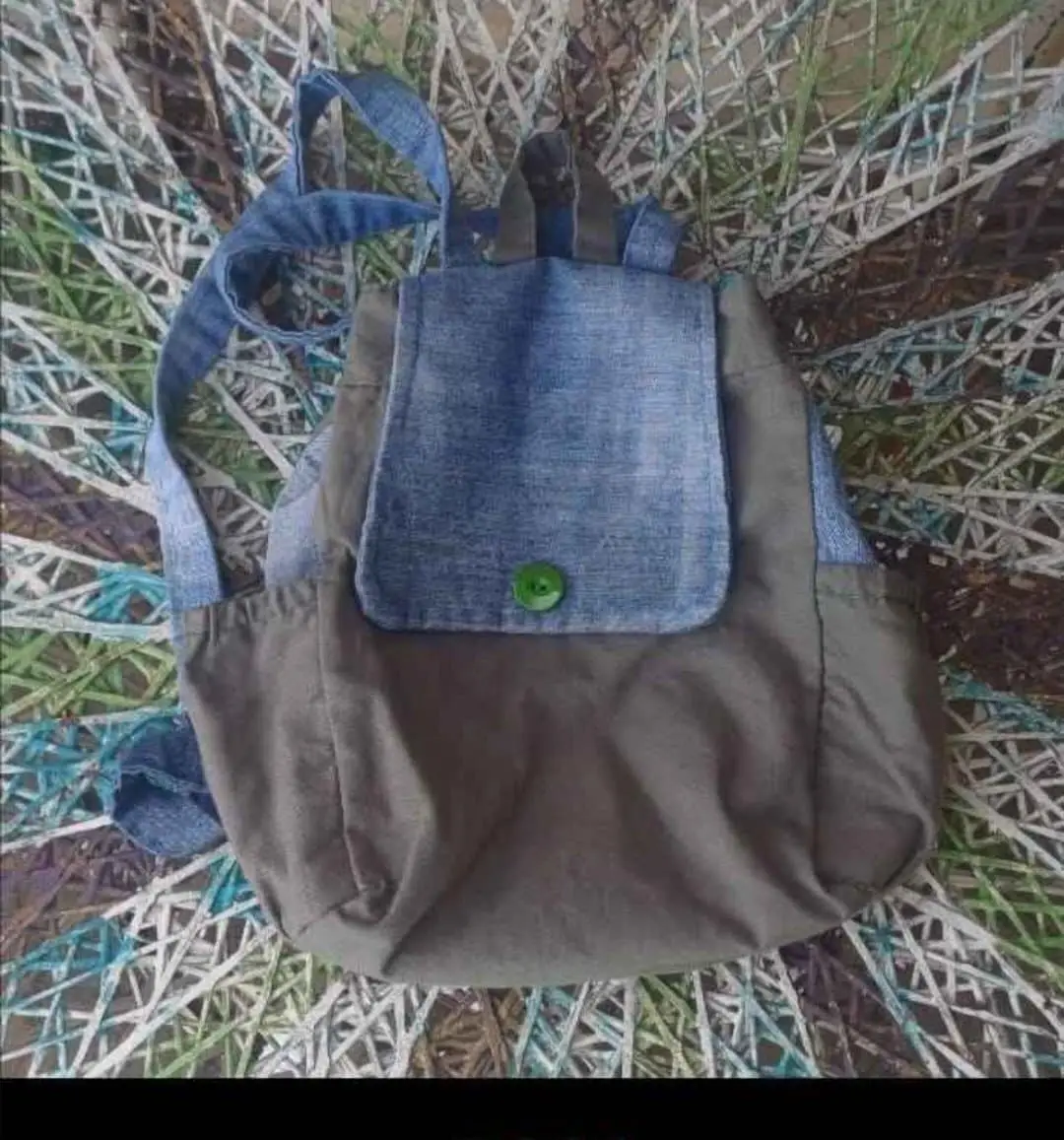 Denim Rebel Upcycled Denim Statement Bag by Denim Rebel 🌸✨