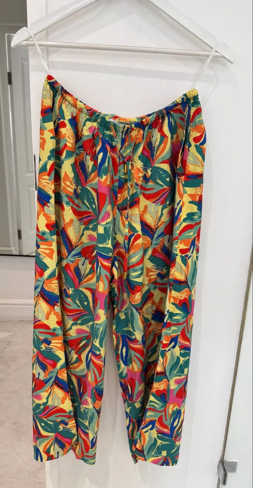 Kelso Tropical Print Wide-Leg Pants