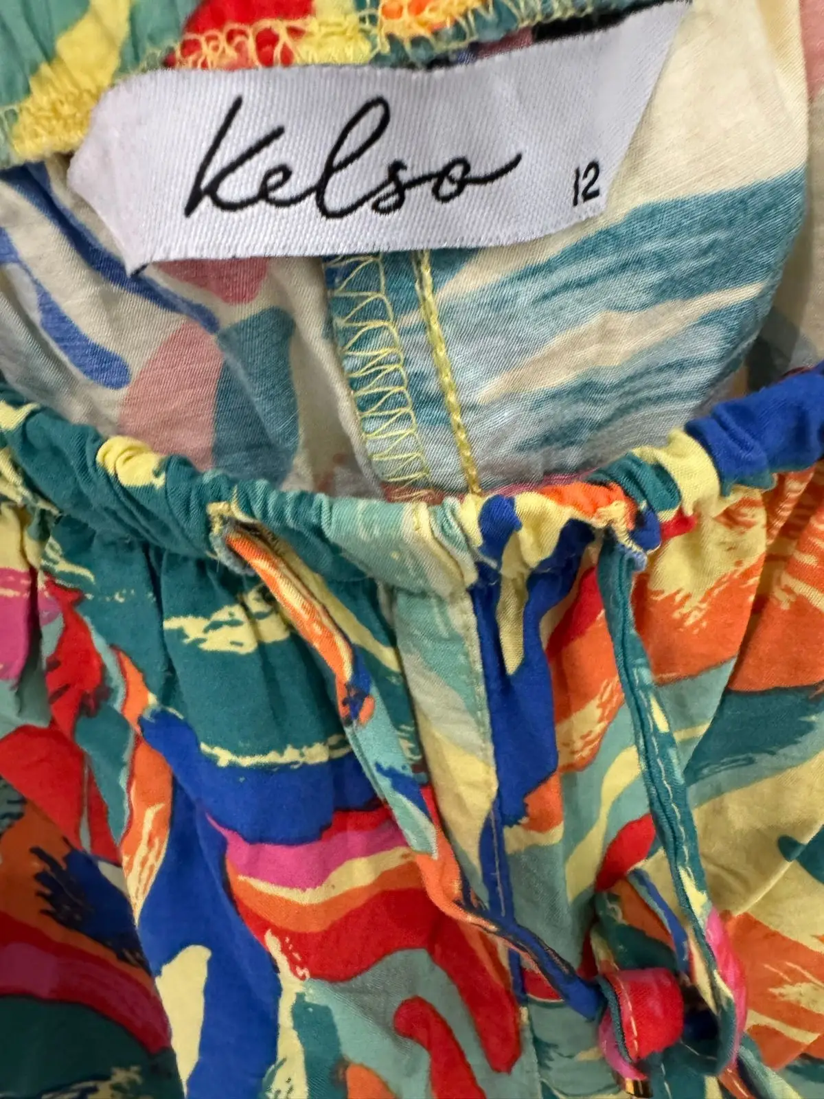 Kelso Tropical Print Wide-Leg Pants