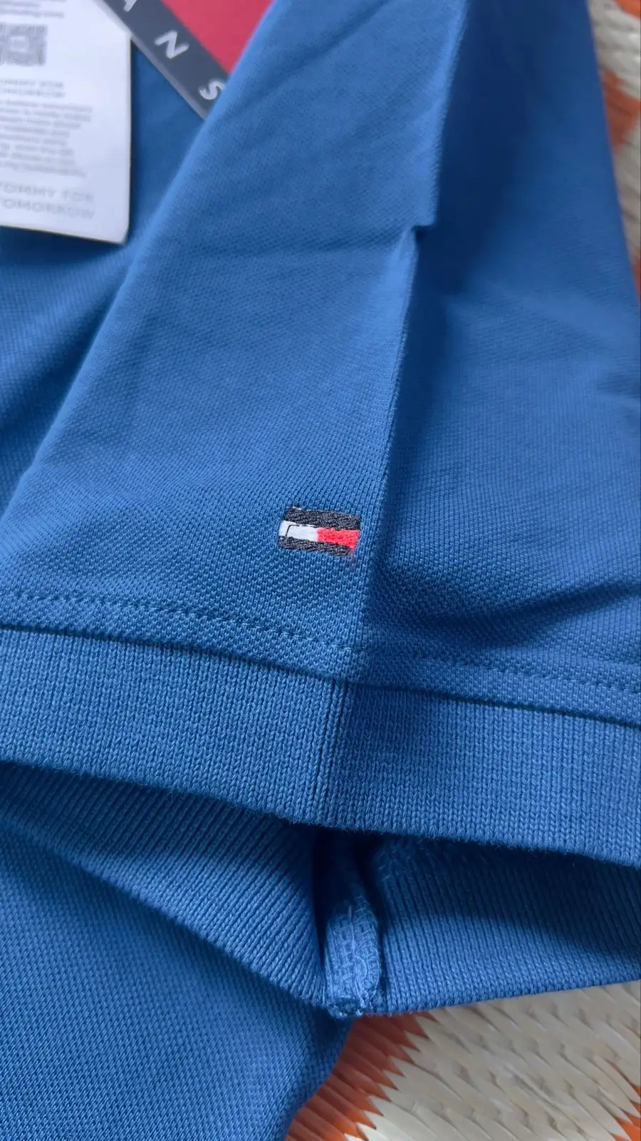 Tommy Hilfiger Blue Logo Polo Shirt Size L