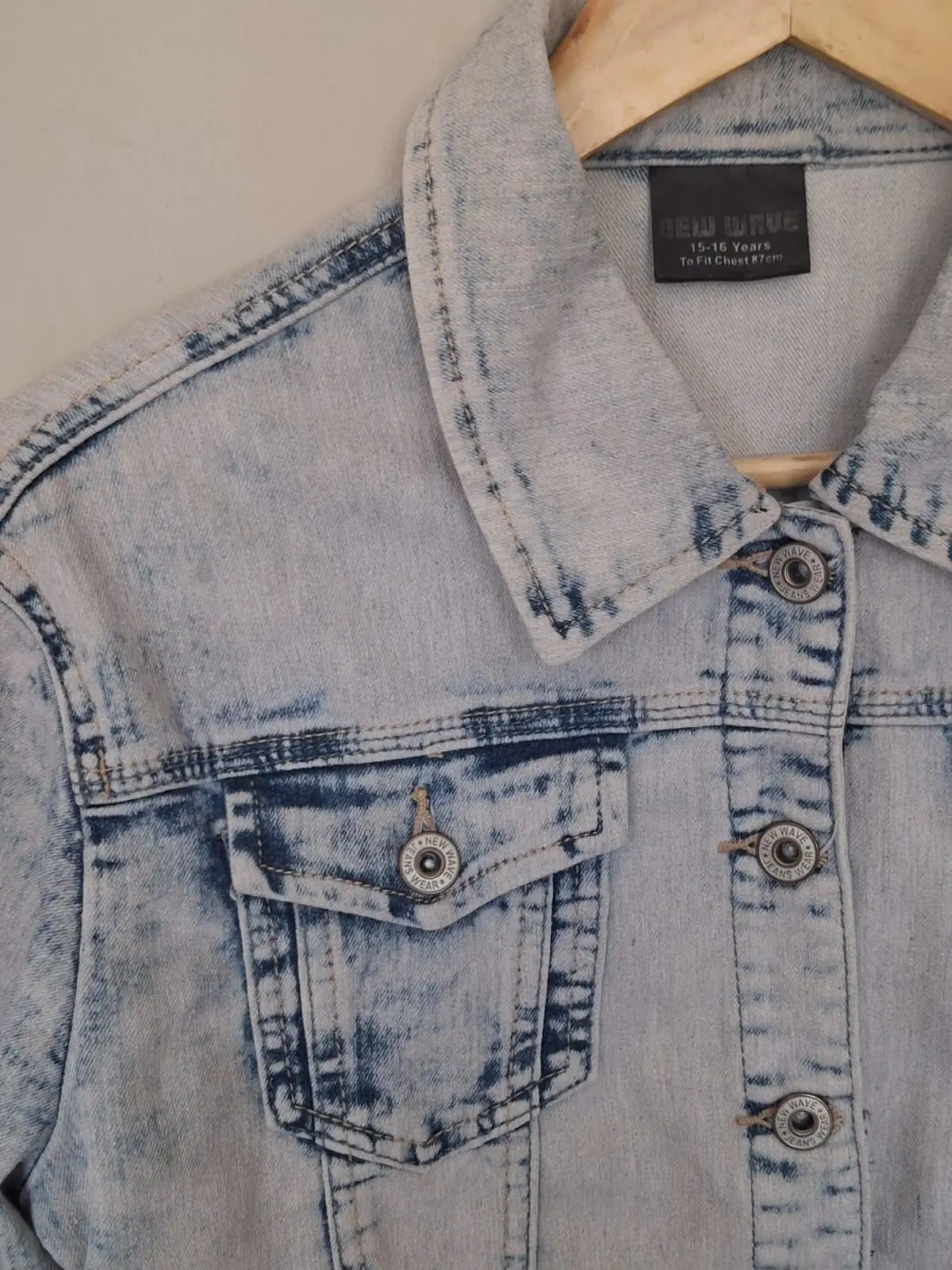 Edgars New Wave Acid Wash Denim Jacket