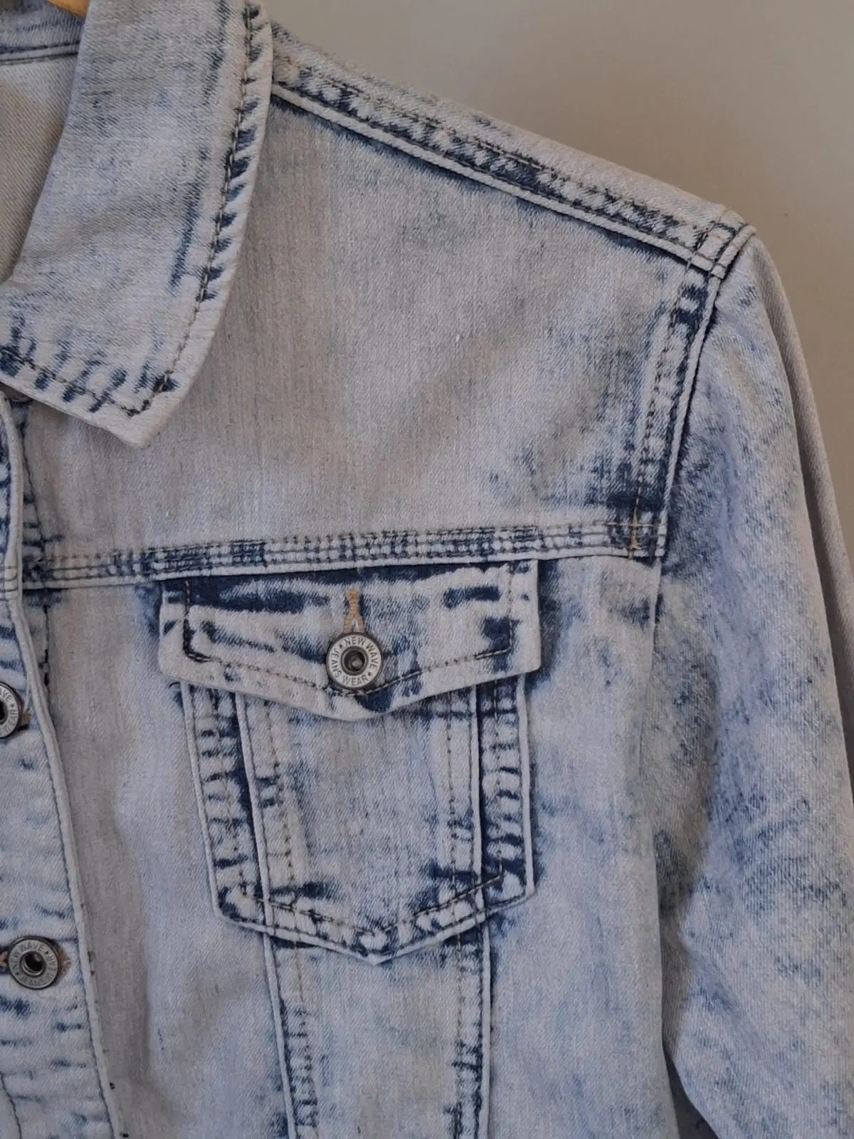 New Wave Acid Wash Denim Jacket