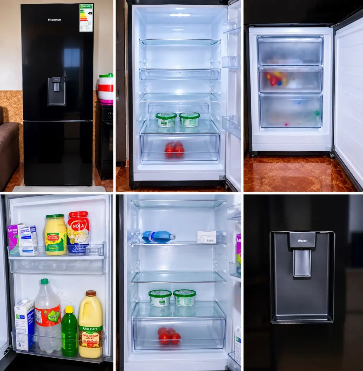 Hisense Black Fridge with Water Dispenser
