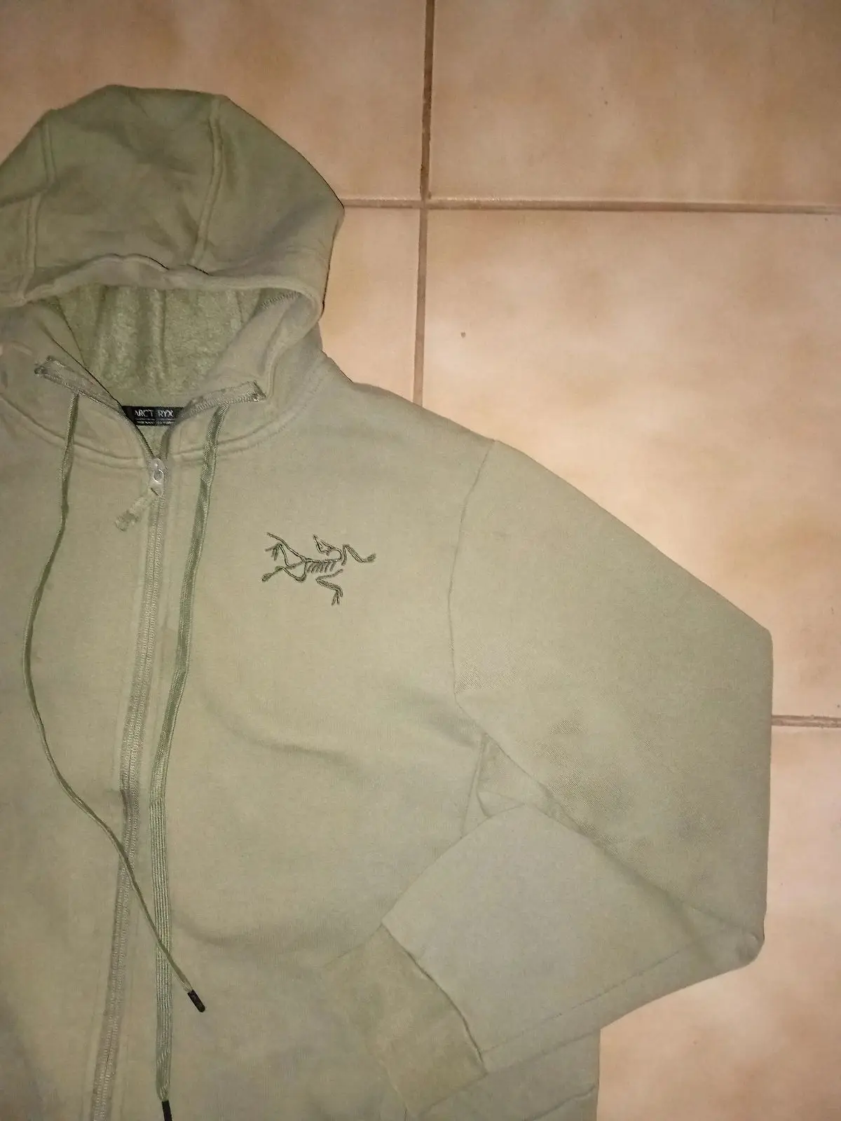 Arc'teryx Olive Green Full-Zip Hoodie