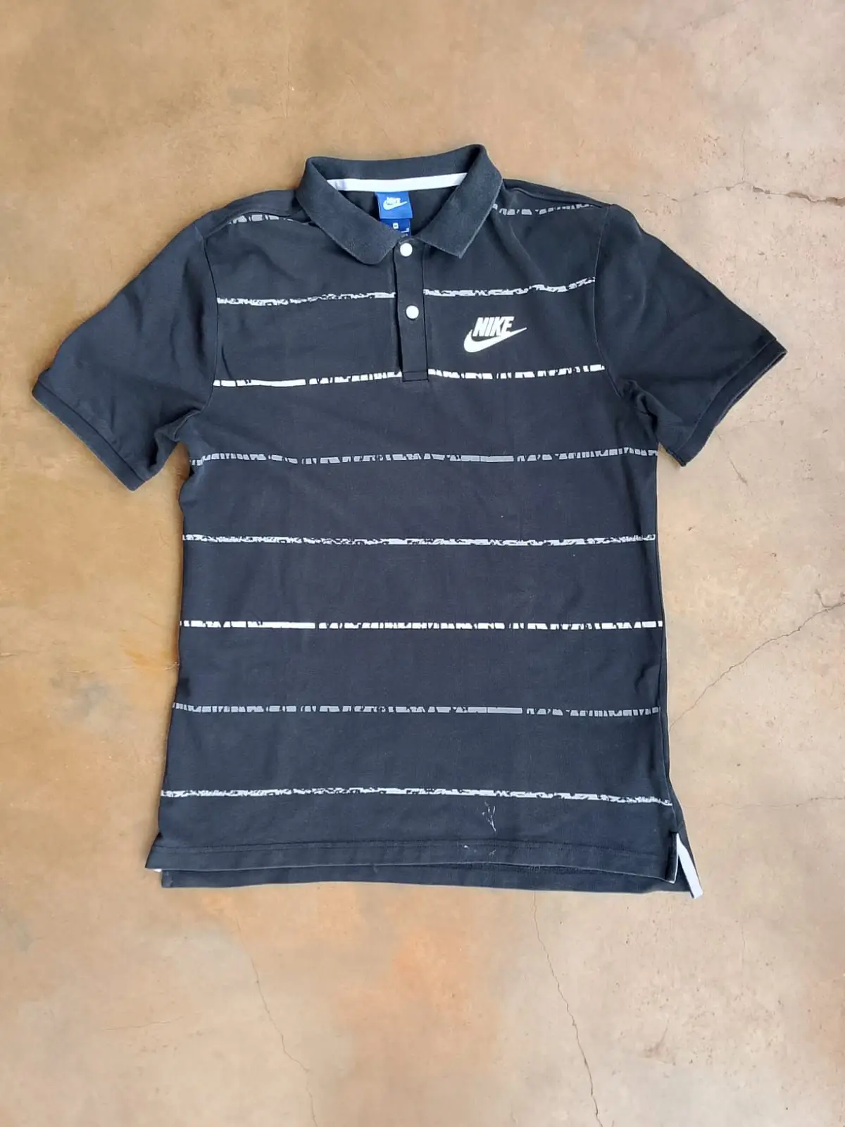 Nike Black Striped Polo Shirt
