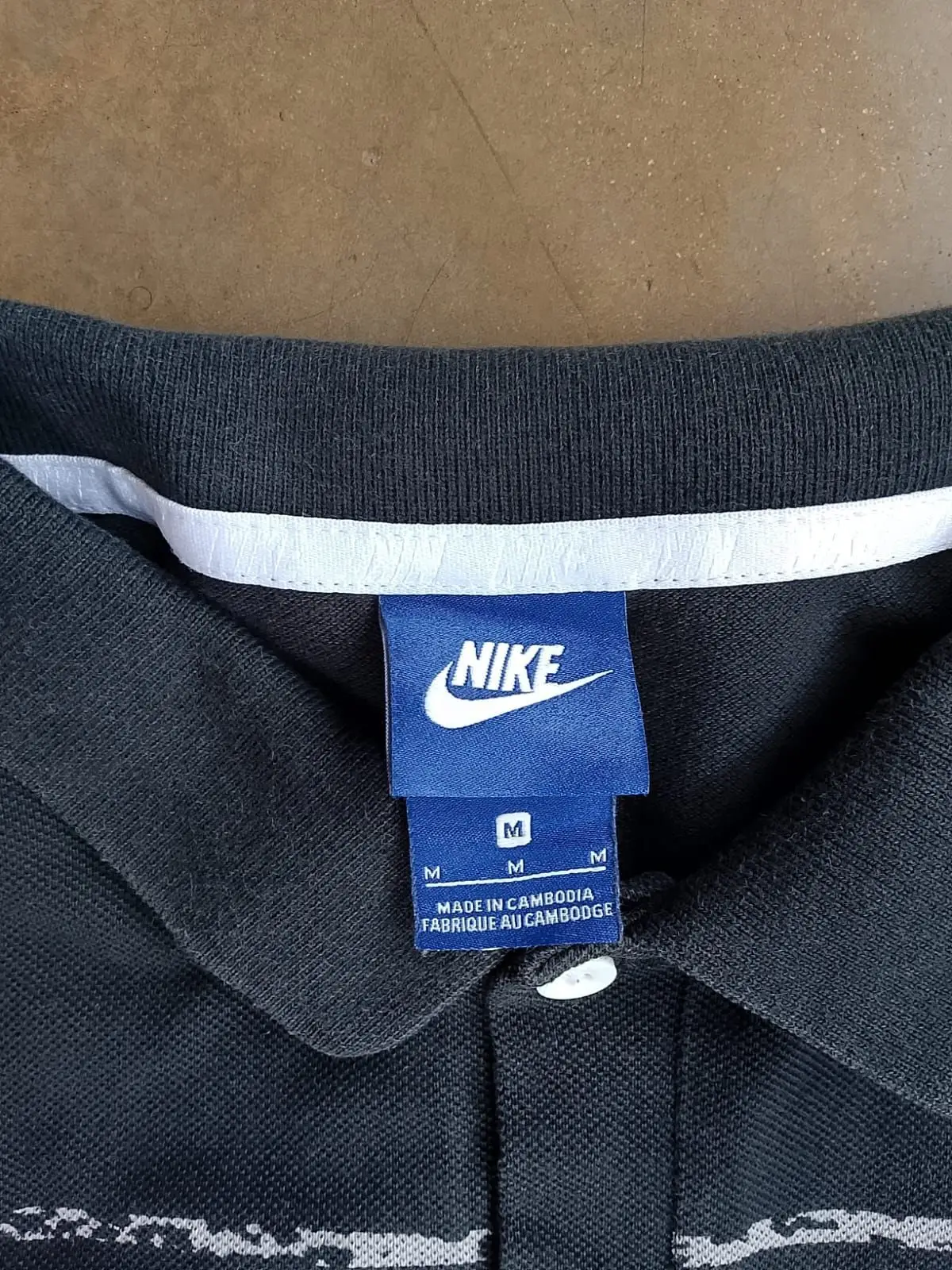 Nike Black Striped Polo Shirt