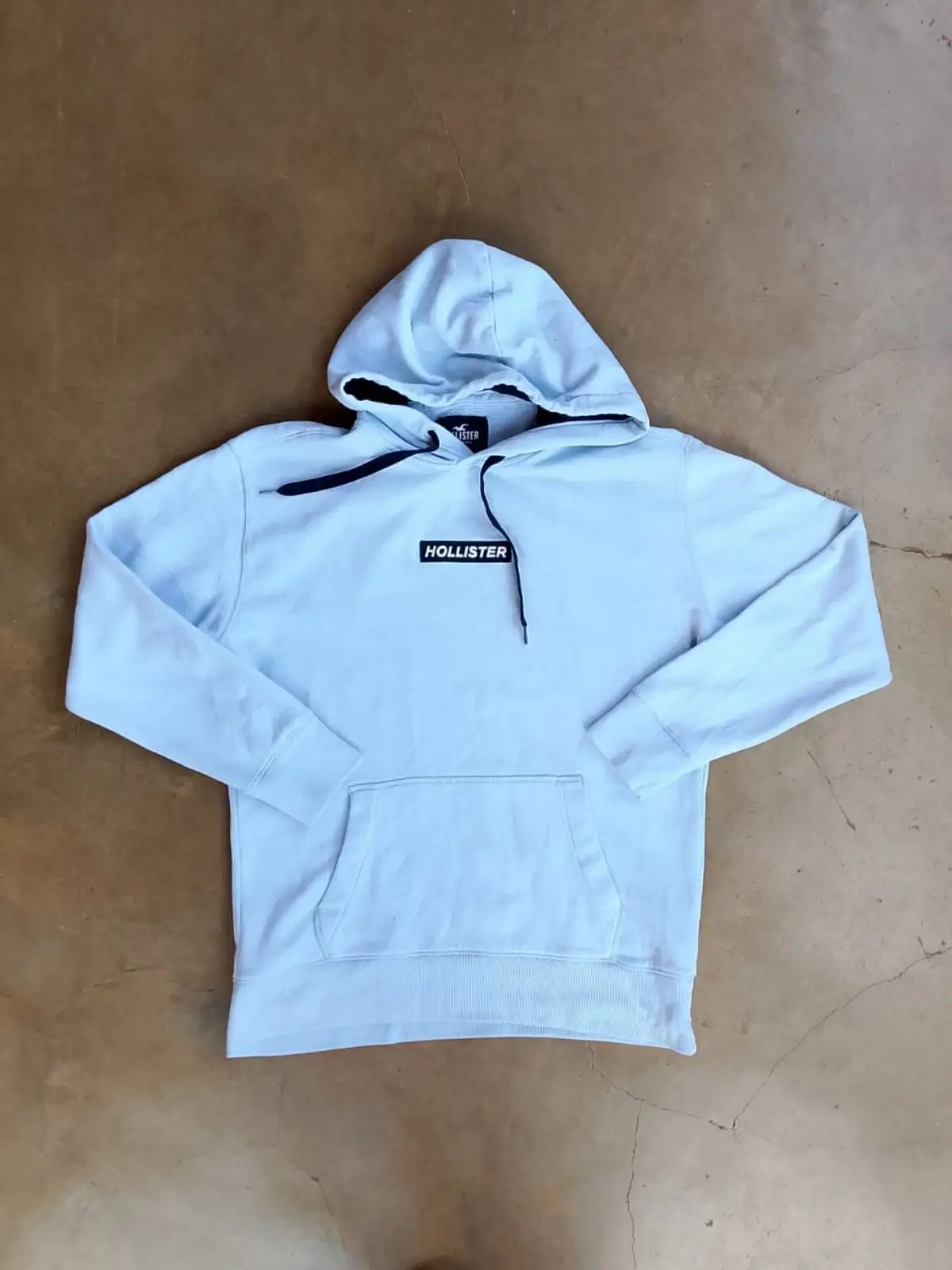 Hollister Co. Hollister Light Blue Box Logo Hoodie