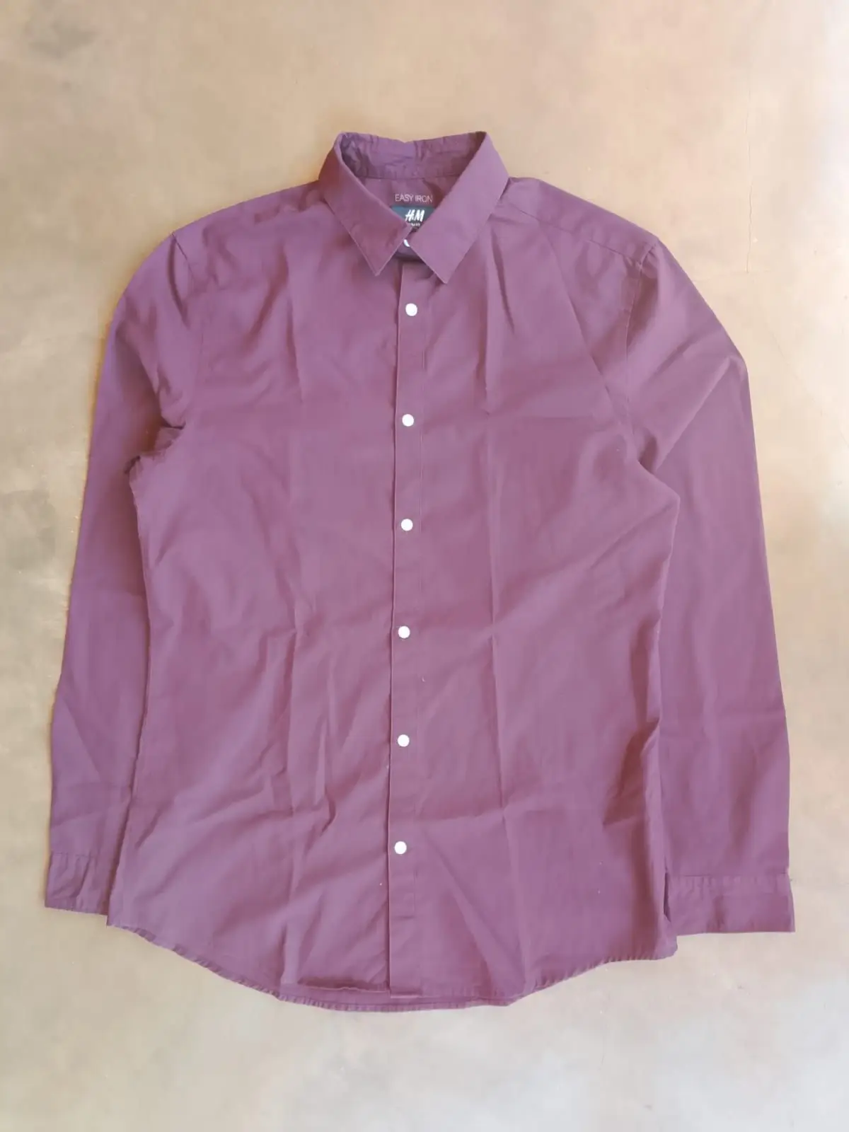 H&M Purple Long Sleeve Button-Up Shirt