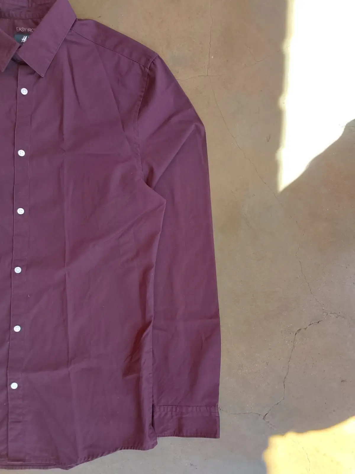 H&M Purple Long Sleeve Button-Up Shirt