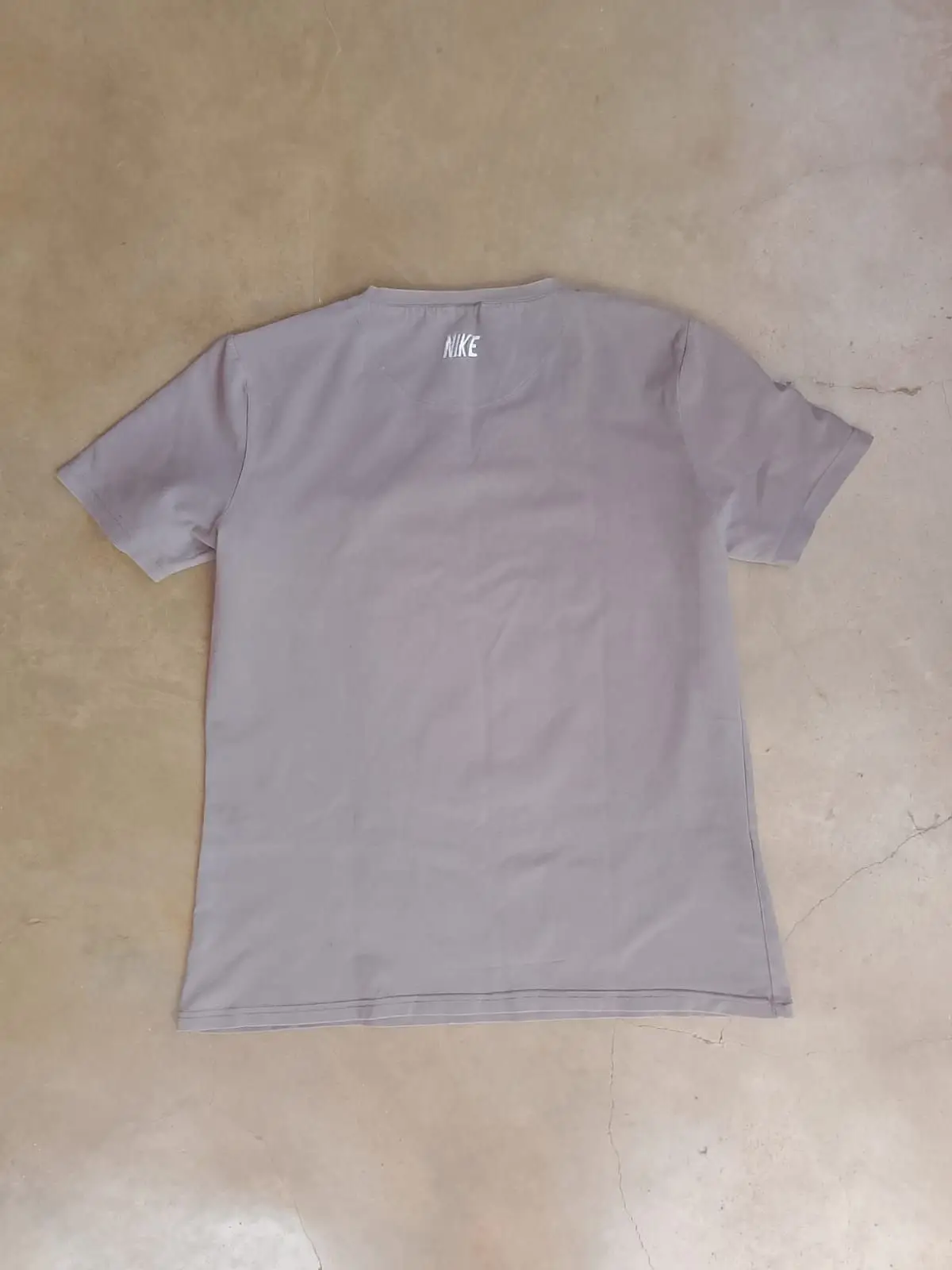Nike V-Neck Short Sleeve T-Shirt Grey XL