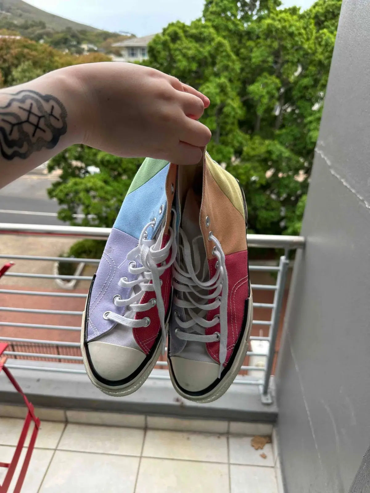 Converse Patchwork High Top Sneakers
