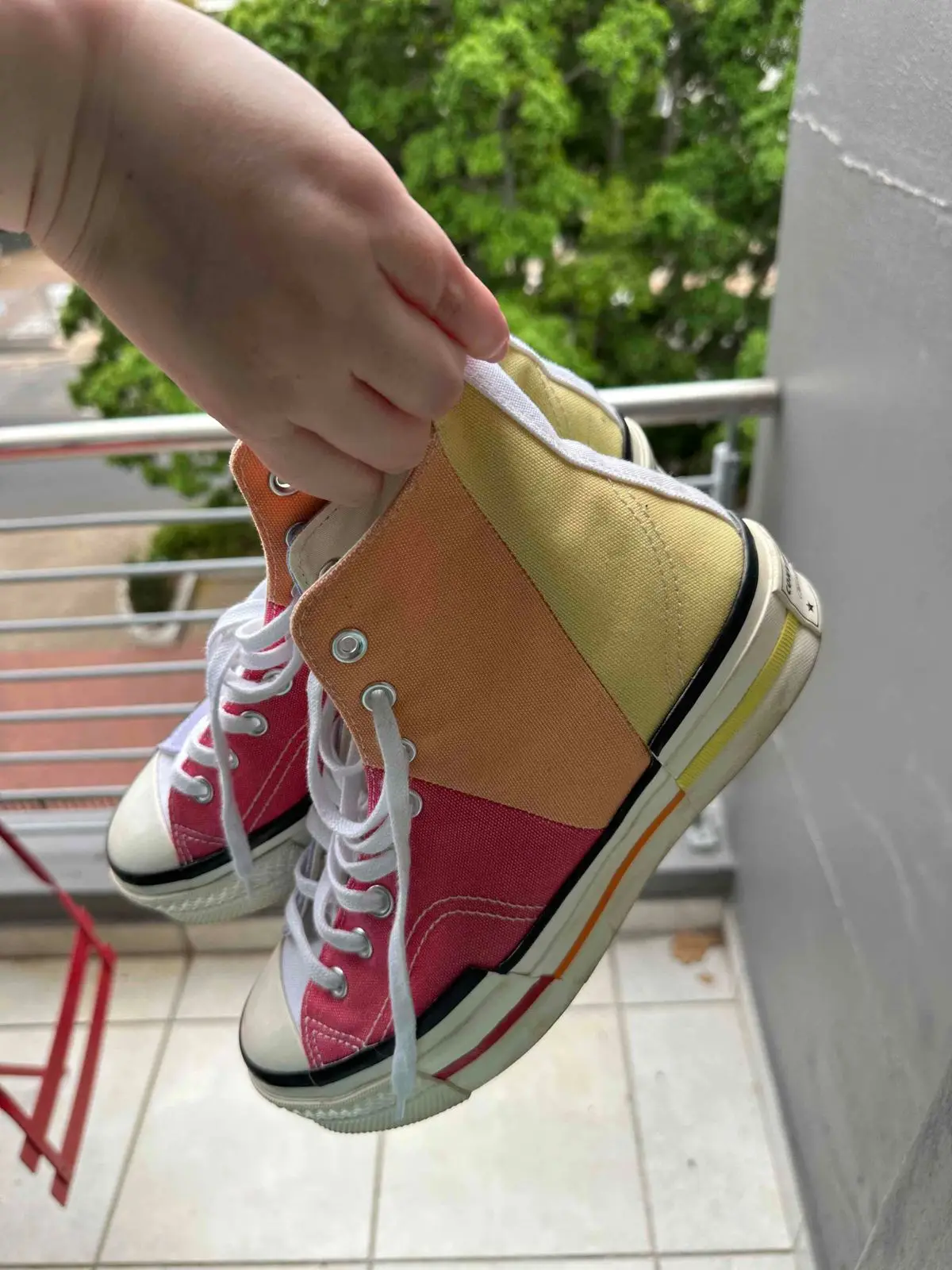 Converse Patchwork High Top Sneakers