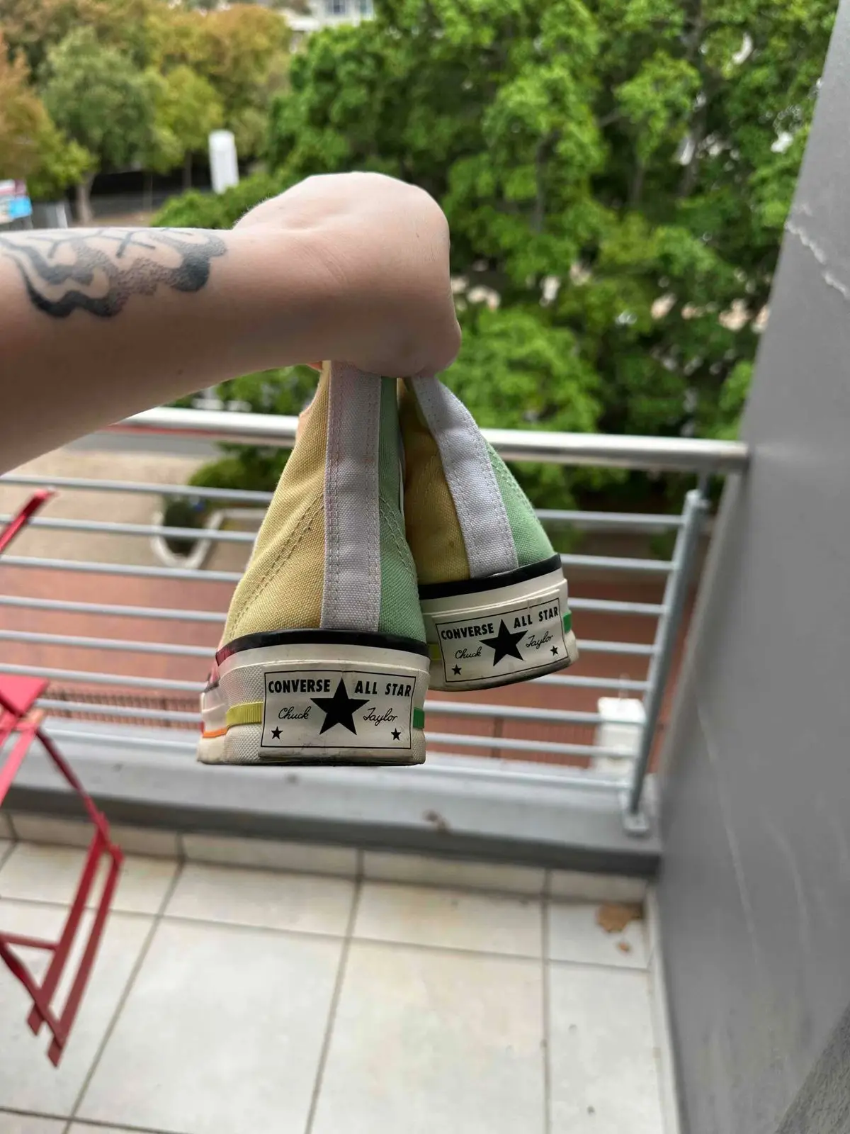 Converse Patchwork High Top Sneakers