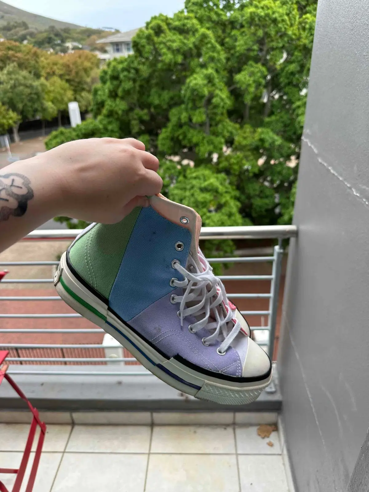 Converse Patchwork High Top Sneakers