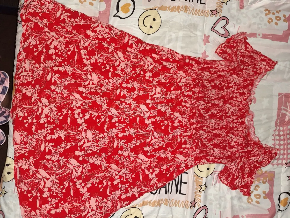 Refinery Red Floral Print Dress Size 12