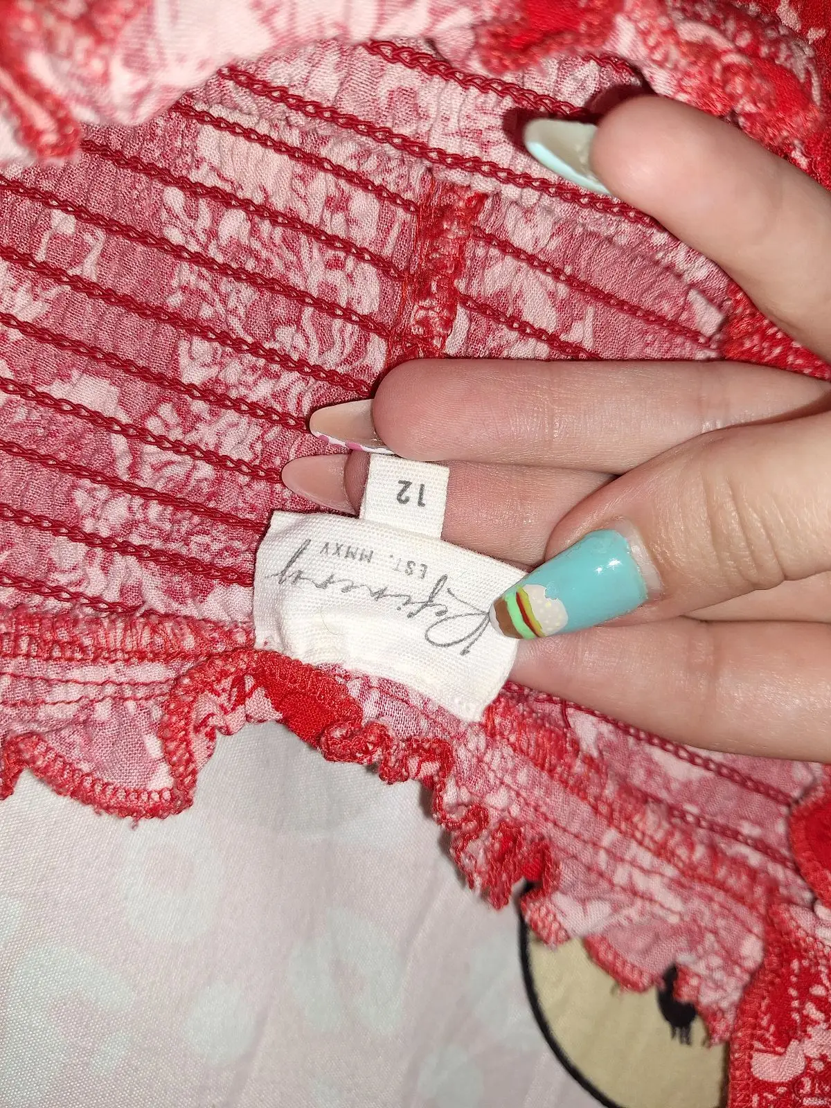 Refinery Red Floral Print Dress Size 12
