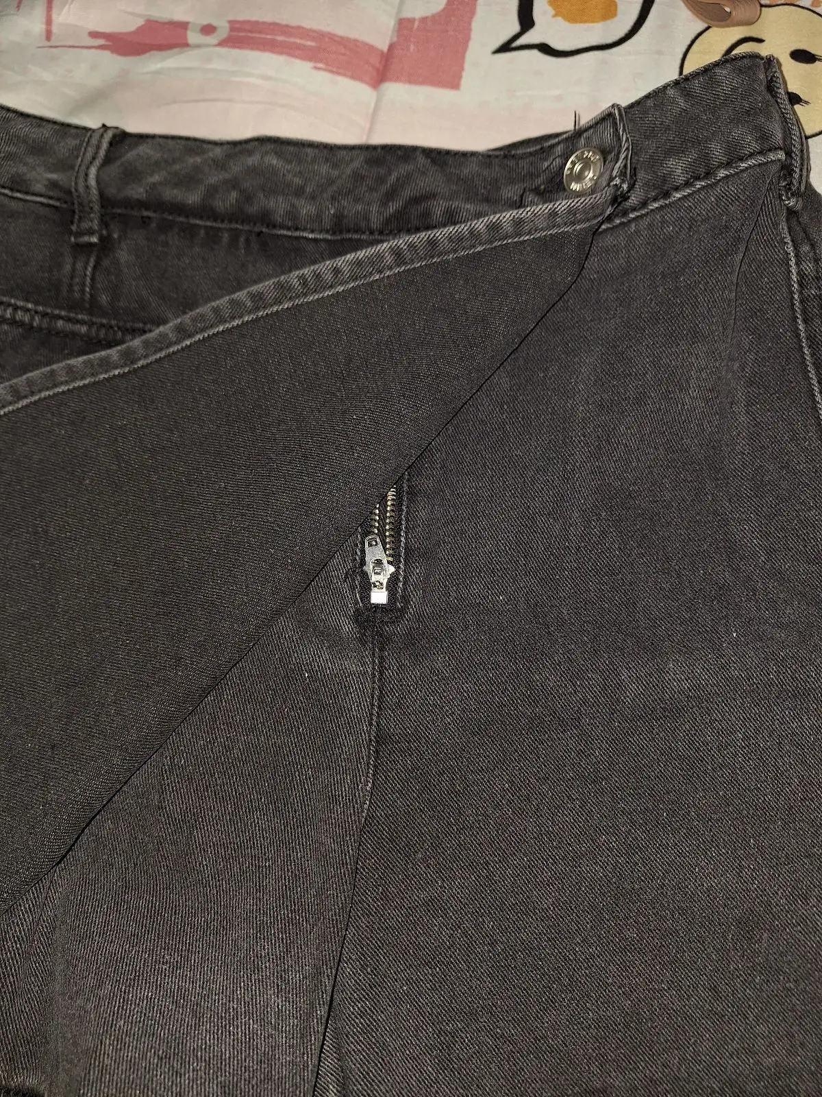 Edgars Black Denim Skort Size 8