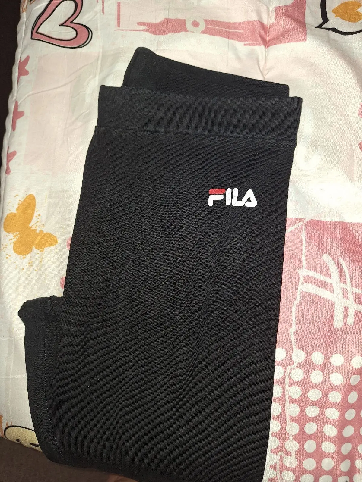 Fila Black Leggings with Leg Logo