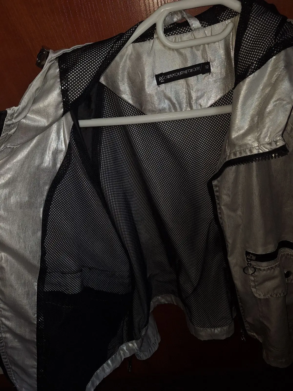 Edgars Silver Metallic Hooded Jacket