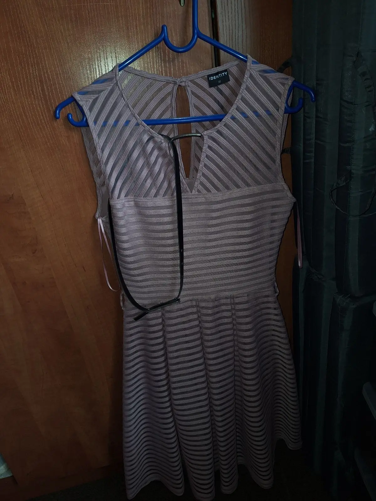 Identity Mauve Striped Dress Size 30