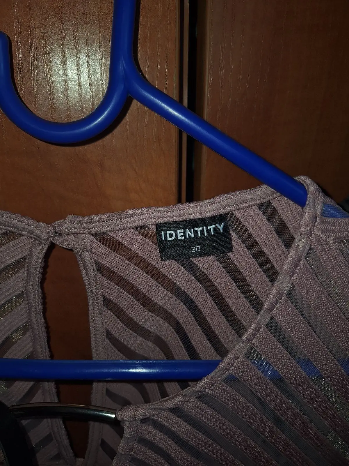 Identity Mauve Striped Dress Size 30