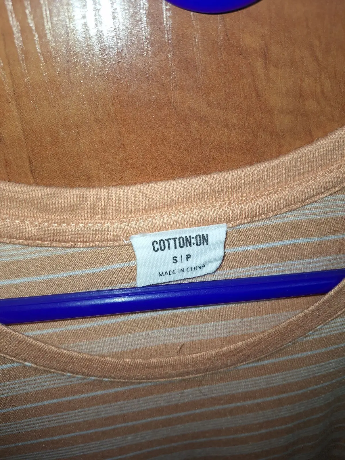 Cotton On Orange Striped T-Shirt S