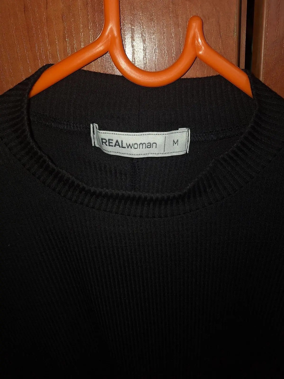 REALwoman Black Ribbed Long Sleeve Dress