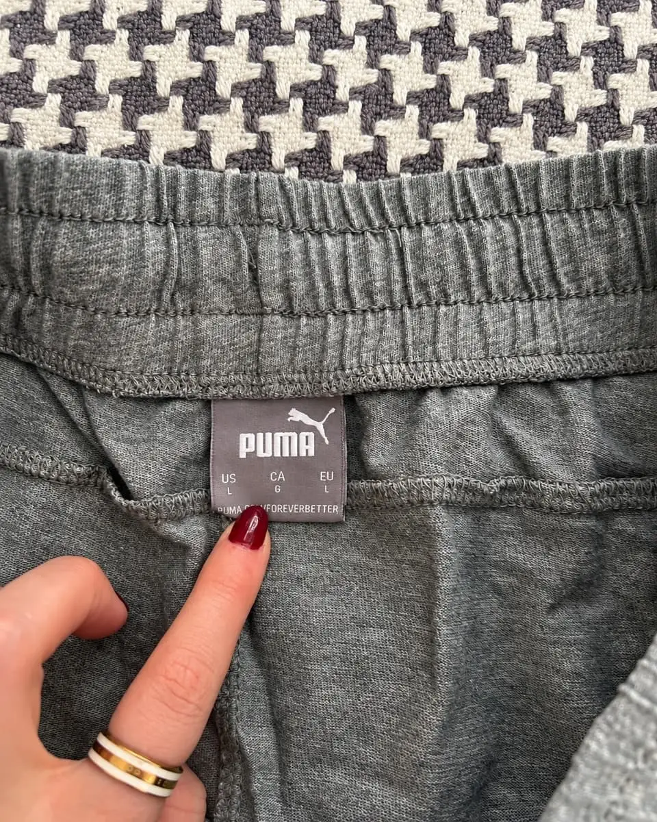 Puma Men’s Essentials Heather Grey Jersey Shorts – Large