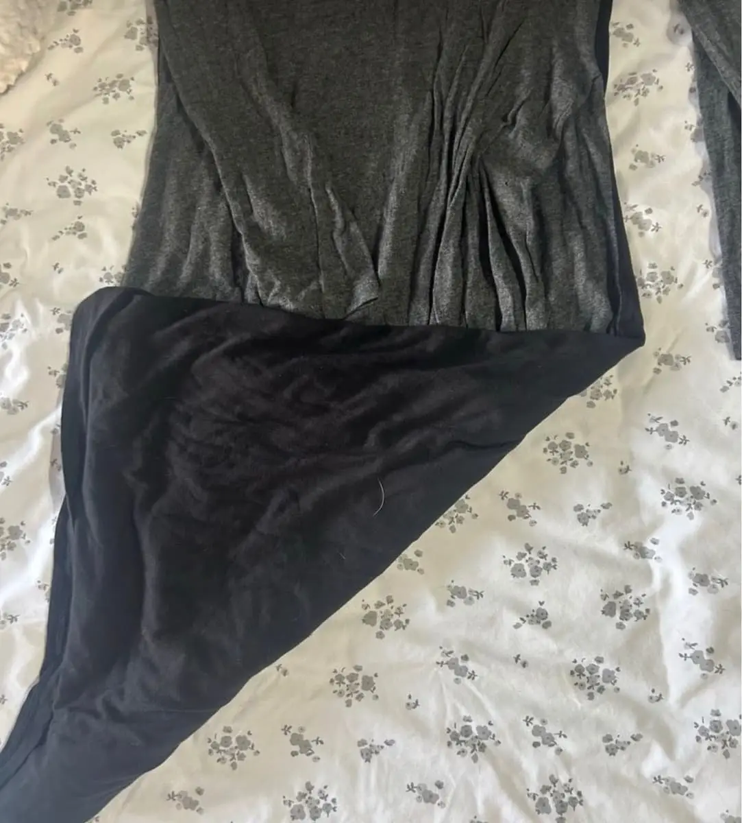 Trenery Charcoal Heather Draped Ruched Midi Dress (Size Small)