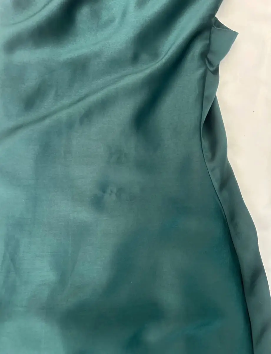 Handmade Emerald Green Satin One-Shoulder Asymmetrical Mini Dress (Size XS)