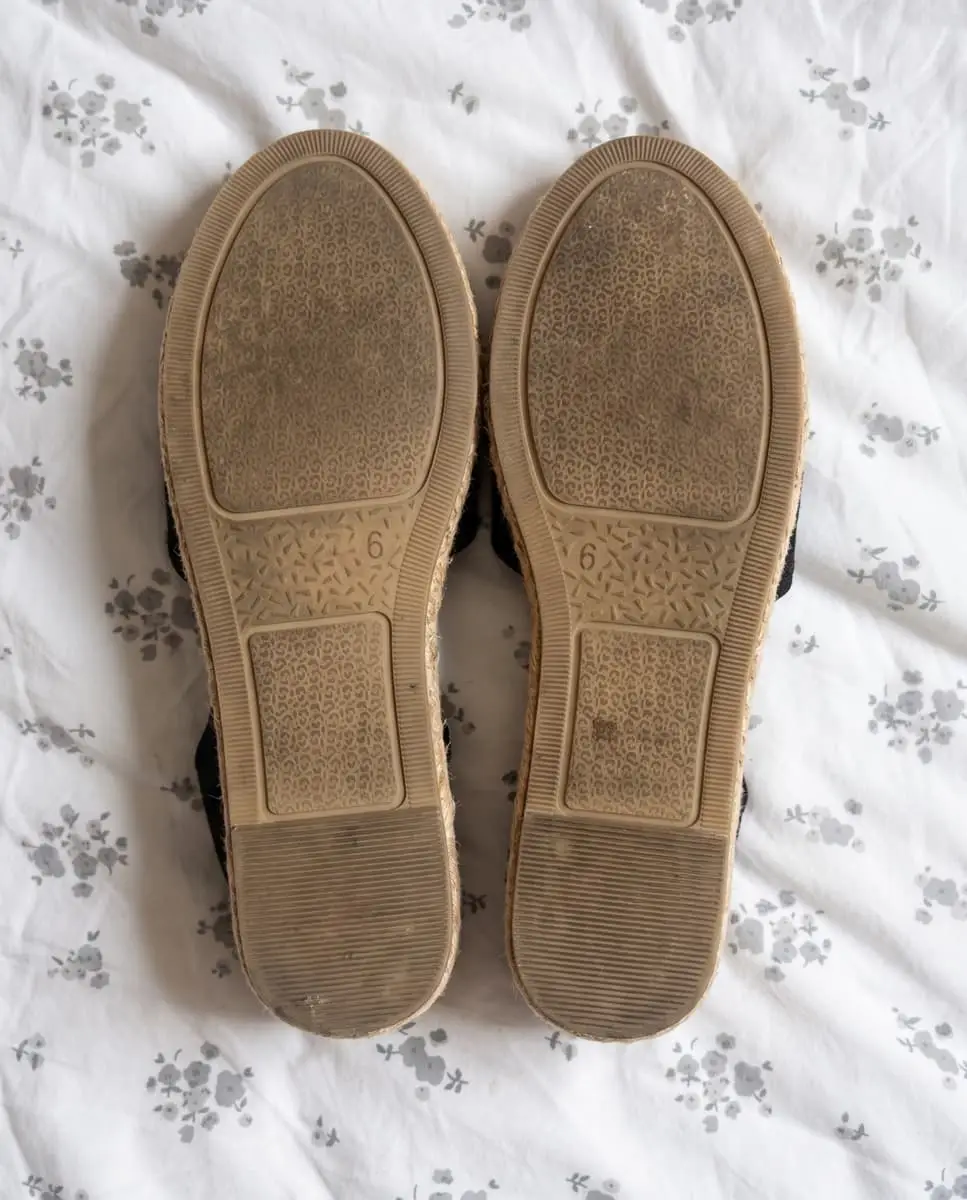 Real Clothing Co. Black Canvas Slip-On Espadrille Flats (Size UK 6 / EUR 39)