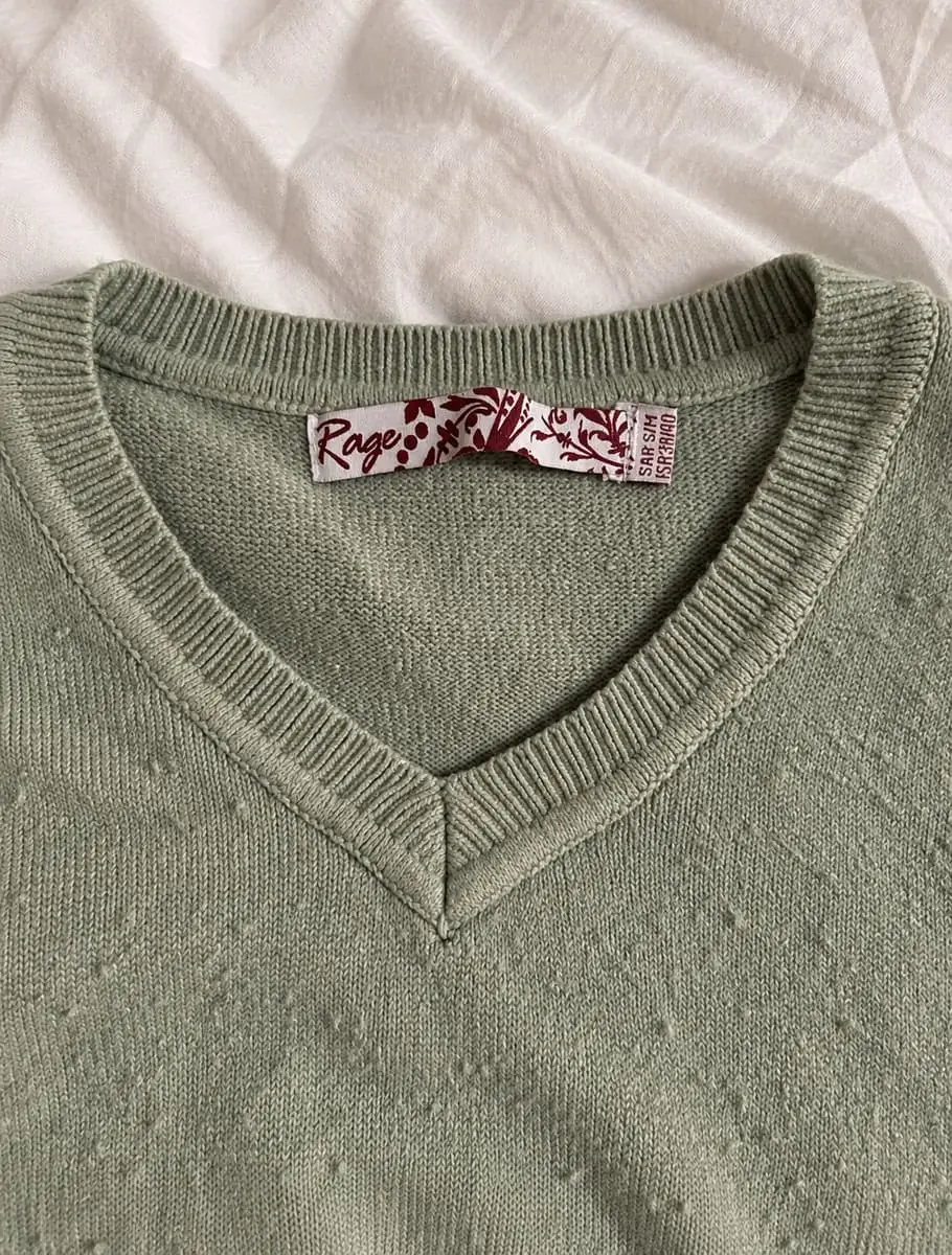 Rage Sage Green Wool-Blend Puff Sleeve Knit Top (Tagged S/M – Best Fits XS)