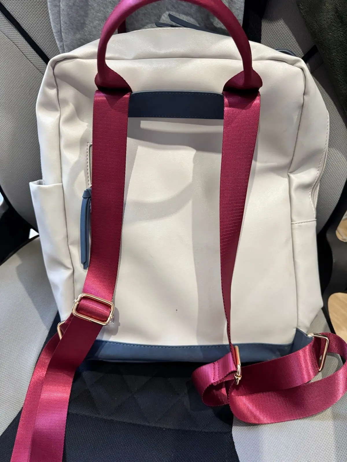 SupaNova Off-White and Blue Backpack