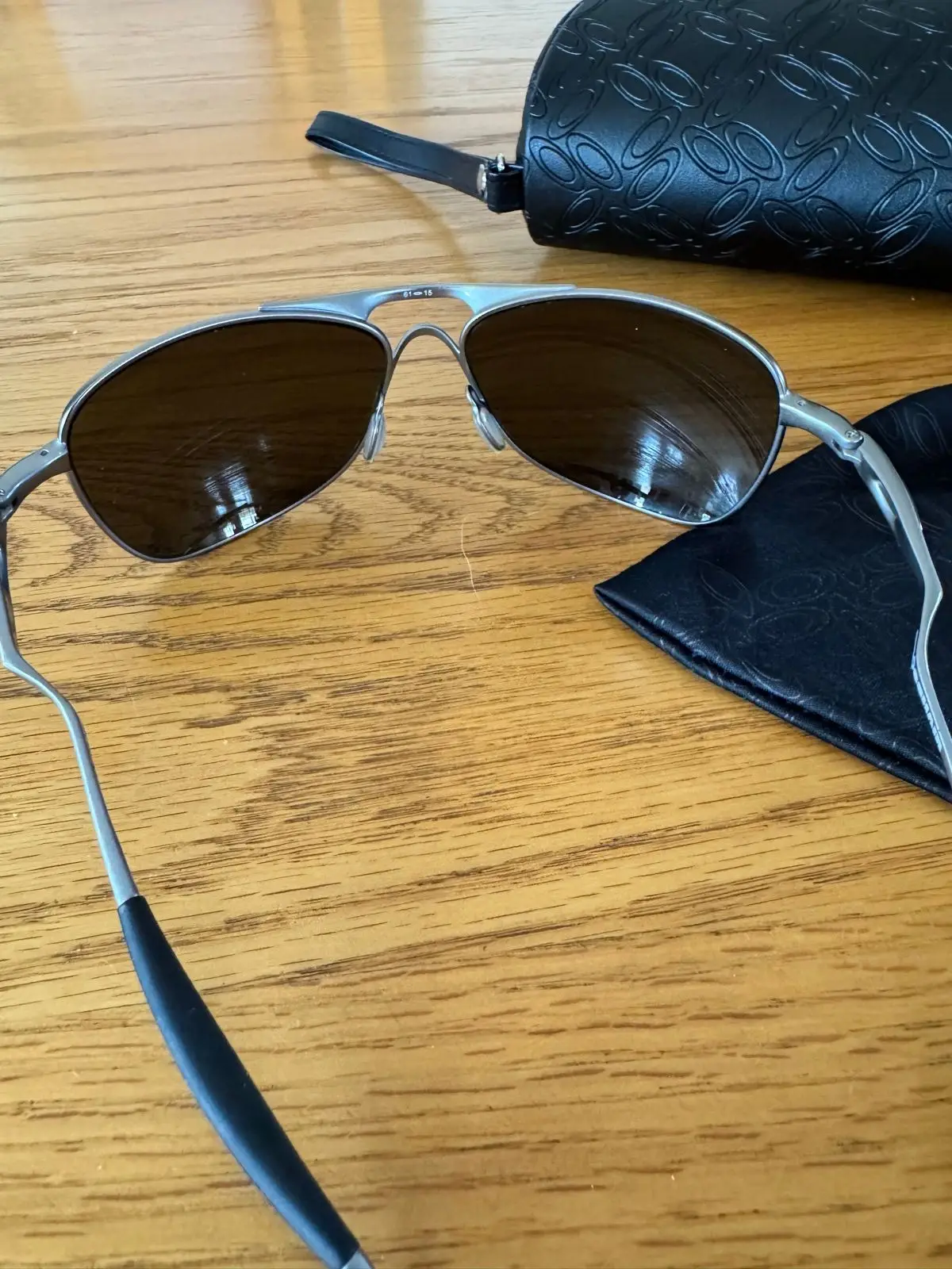 Oakley Silver-Tone Sunglasses with Case