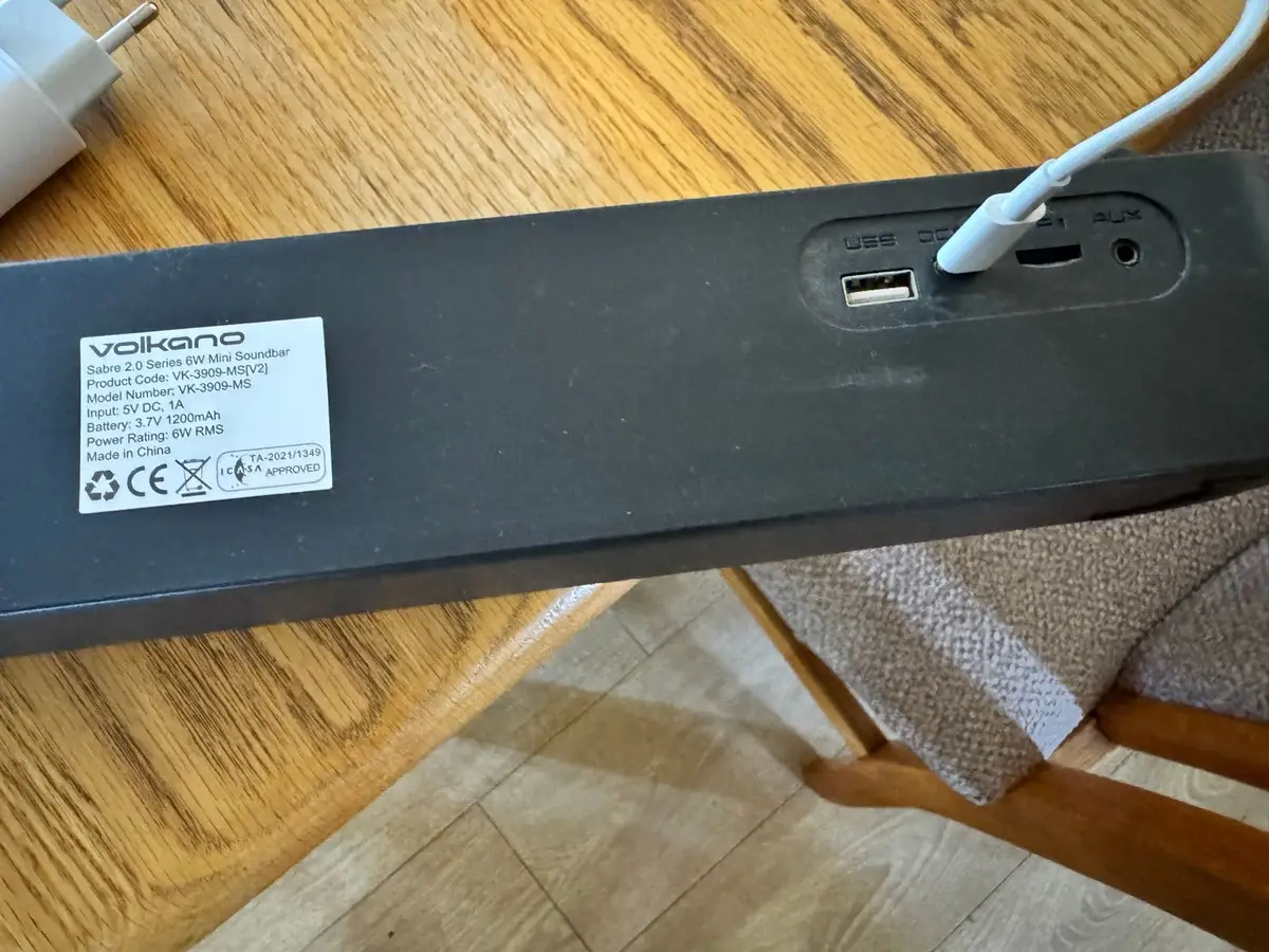 Volkano Black Soundbar Speaker