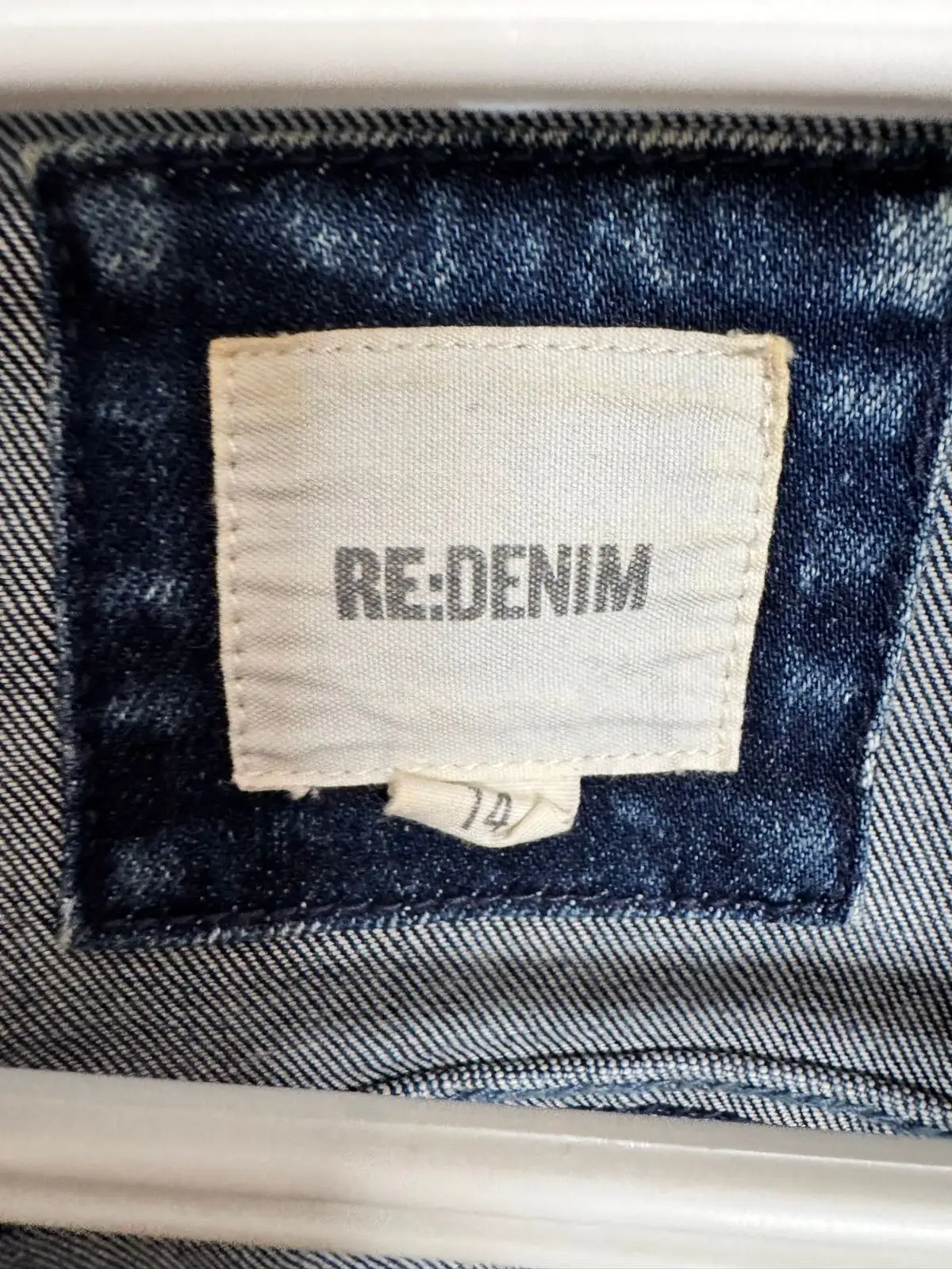 Woolworths RE:DENIM Distressed Acid Wash Denim Jacket Size 14