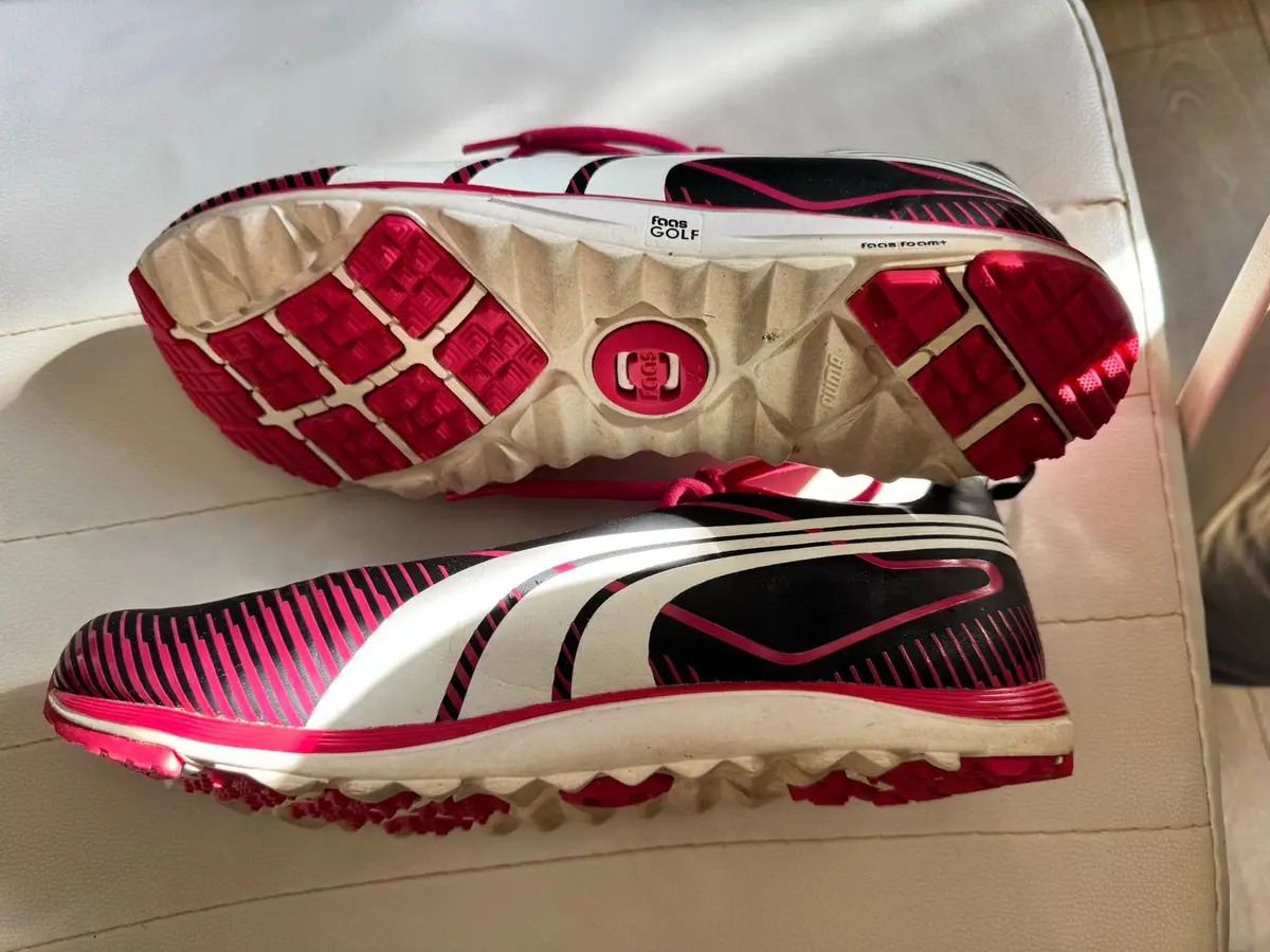 Puma Faas Golf Shoes White Pink Black Size 8