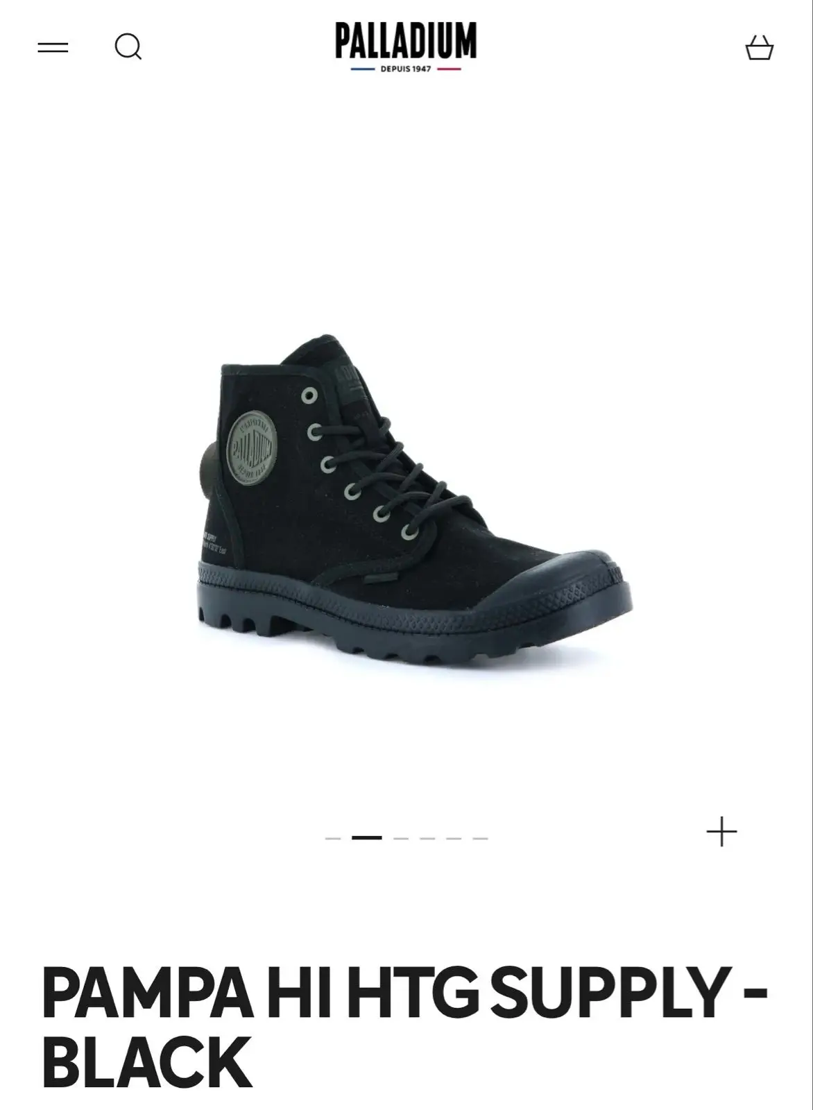 Palladium Black Fold-Over Boots Size 8