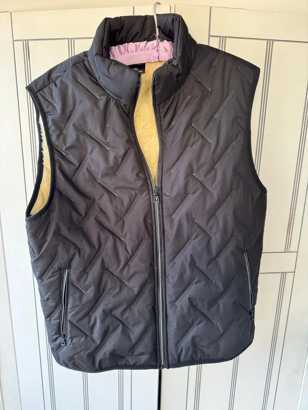 Generic Black Quilted Zip Vest 4XL