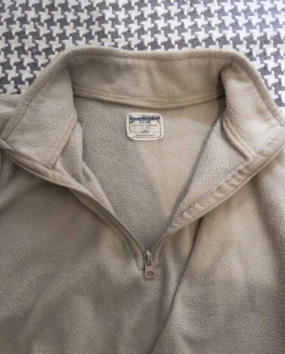 Vintage Grenadier Oat Fleece Half-Zip Pullover Sweater (Size Large)