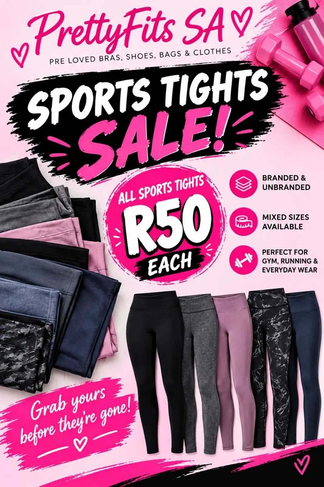 Sports Tights Sale Promotional Graphic Image