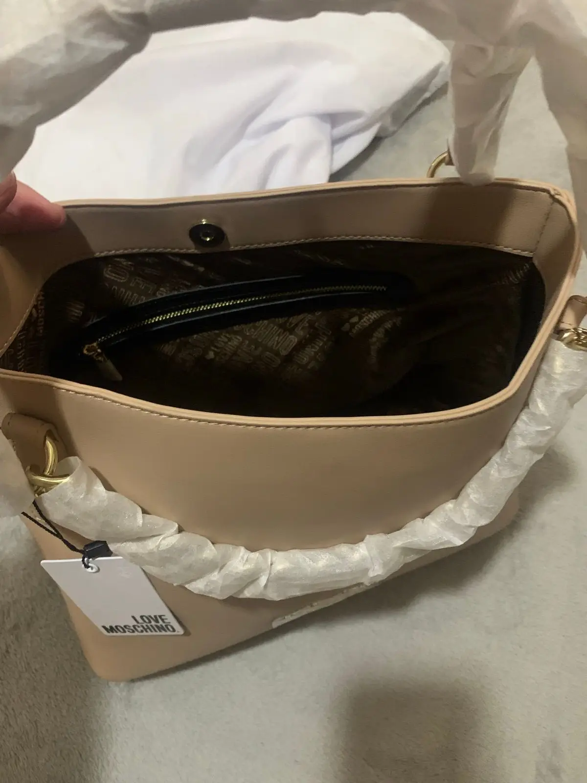 Love Moschino Nude Handbag with Dust Bag