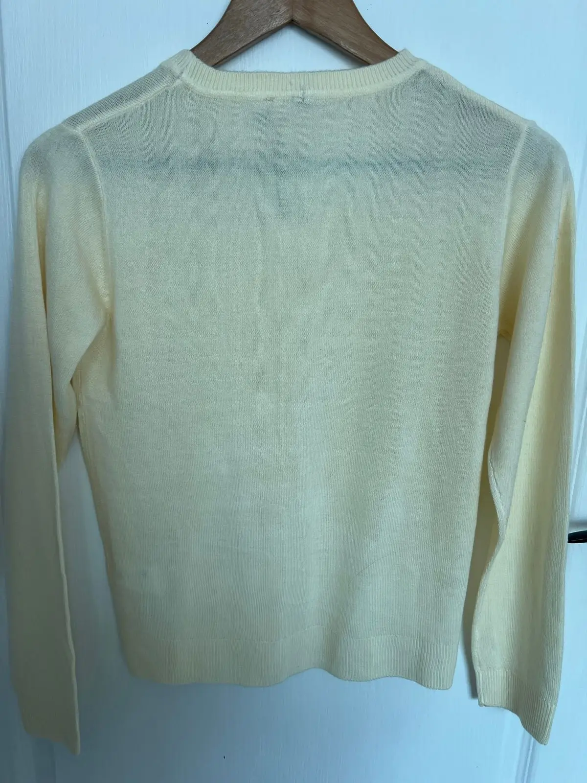 Bershka Cream Knit Long Sleeve Top